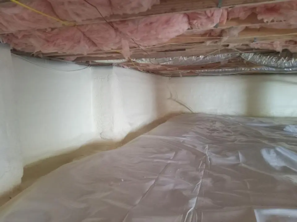 Crawl space encapsulation with closed-cell spray foam for Spray Foam Roofing in Edgewood
